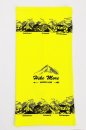 Neon žlutý multifunkční sportovní nákrčník-tubus s šedo-černým potiskem hor - SVĚTOVÉ OSMITICÍCOVKY